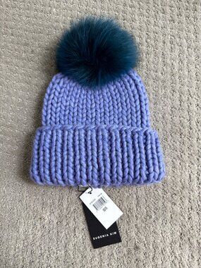 Eugenia Kim Periwinkle/Teal Wool Knitted Beanie w/Tags